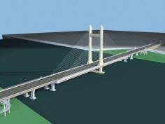City building – big bridge 28 3D Model