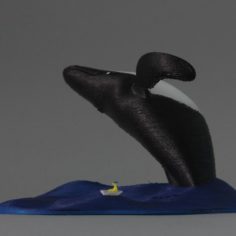 Big Whale Jumping 3D Print Model