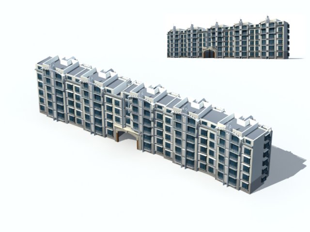 City construction – large real estate residences 70 3D Model