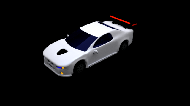 Lowpoly sport car 3D Model