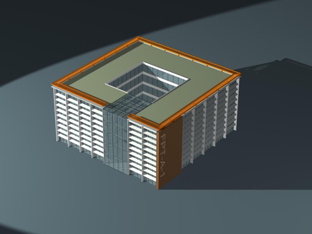 Urban architecture – school office villas 107 3D Model
