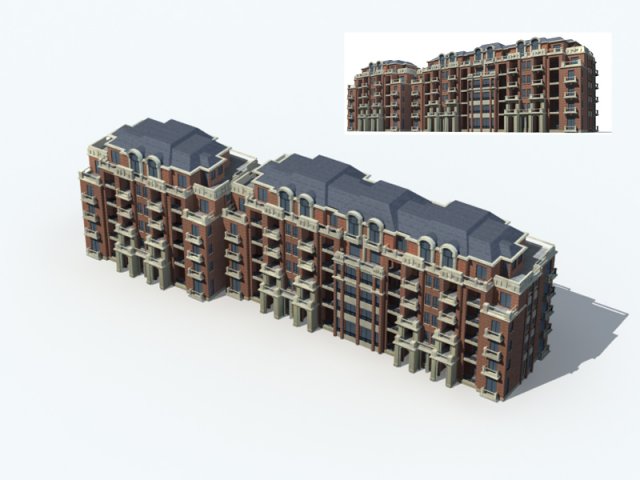 City construction – large real estate residences 106 3D Model