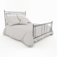 White bed 3D Model