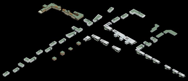 Urban planning – commercial buildings 180 3D Model