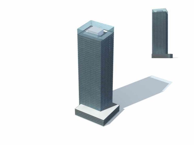 City – multi-storey commercial office building 204 3D Model