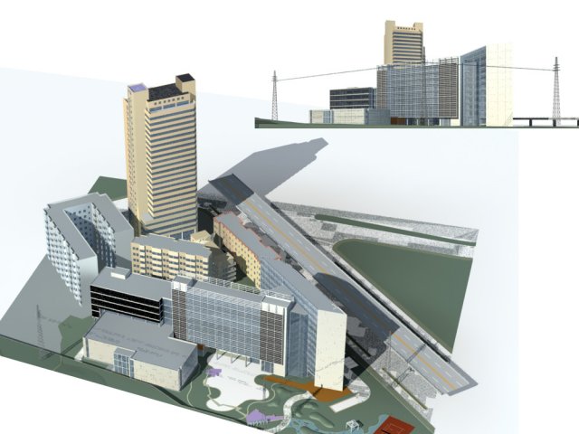 City – high-rise office 142 3D Model