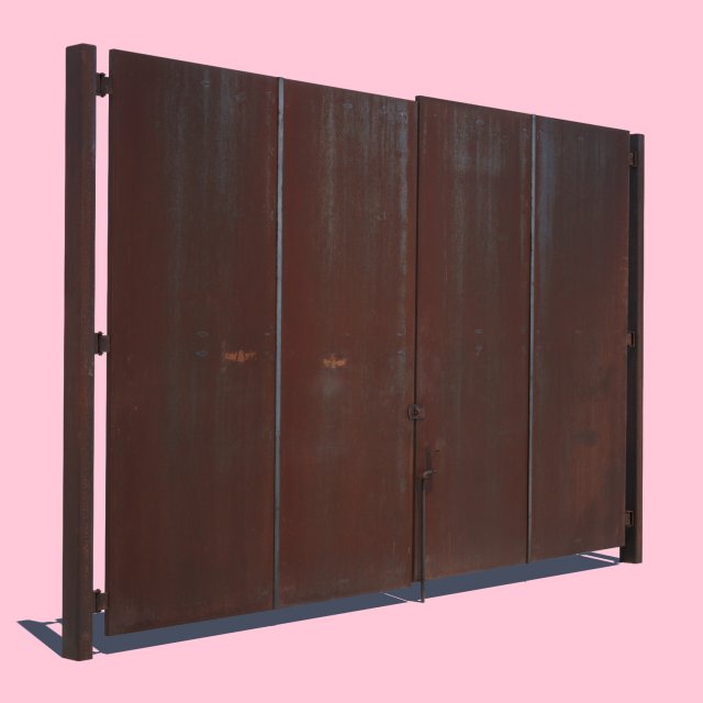 Rusty Metal Door 3D Model