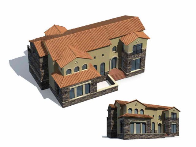 Urban architecture – private villas 16 3D Model