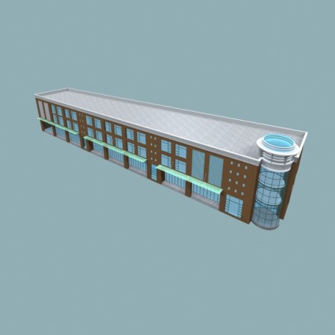 Urban architecture – school office villas 4 3D Model