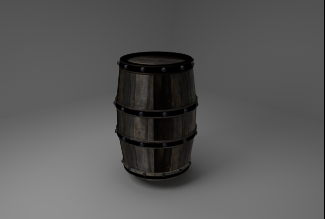 Wooden barrel 3D Model