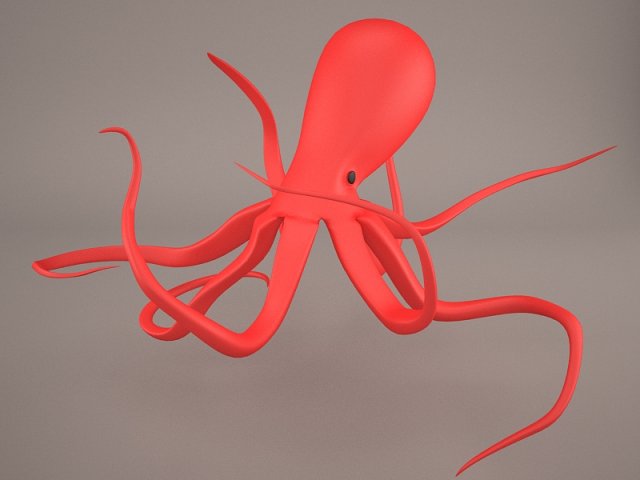 Cartoon Octopus 3D Model 