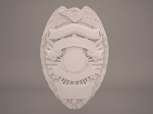 US Police Badge 3D Model