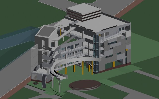 Urban planning – office building 003 3D Model