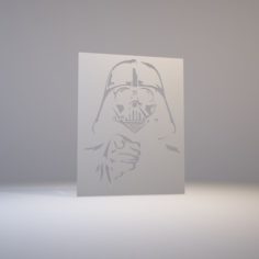 Star Wars – Stencil – Darth Vader 3D Print Model