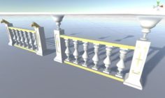 Balustrade Palace Decor Baroque 3D Model