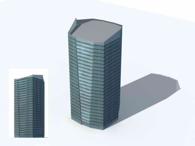 City – multi-storey commercial office building 159 3D Model