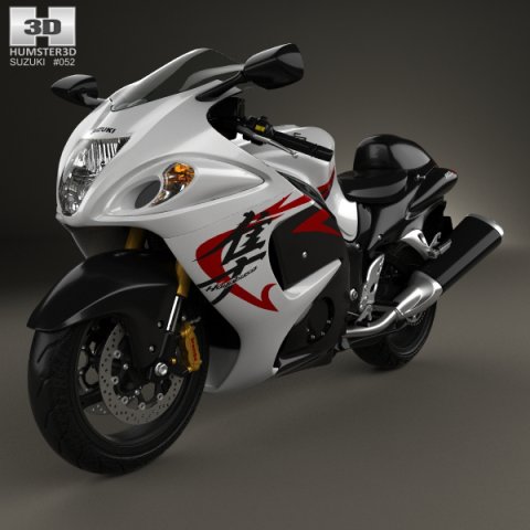 Suzuki Hayabusa 2008 3D Model