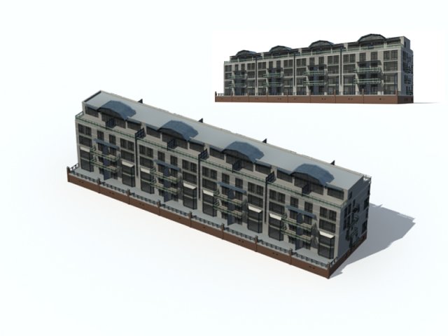 City construction – large real estate residences 17 3D Model