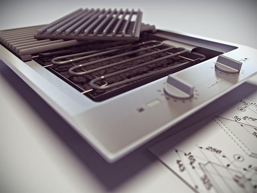 Miele CS 1322 BG gril 3D Model
