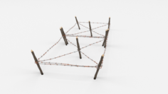 Barb Wire Obstacle 18 3D Model