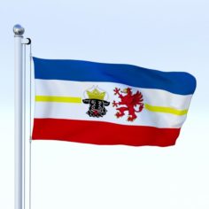 Animated Mecklenburg-Western Pomerania German State Flag 3D Model