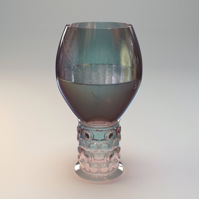 Glass goblet from still life 3D Model