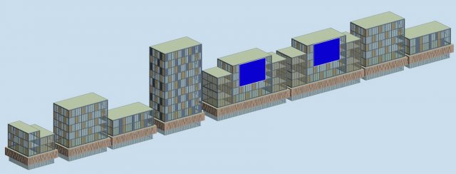 Urban planning – commercial buildings 185 3D Model