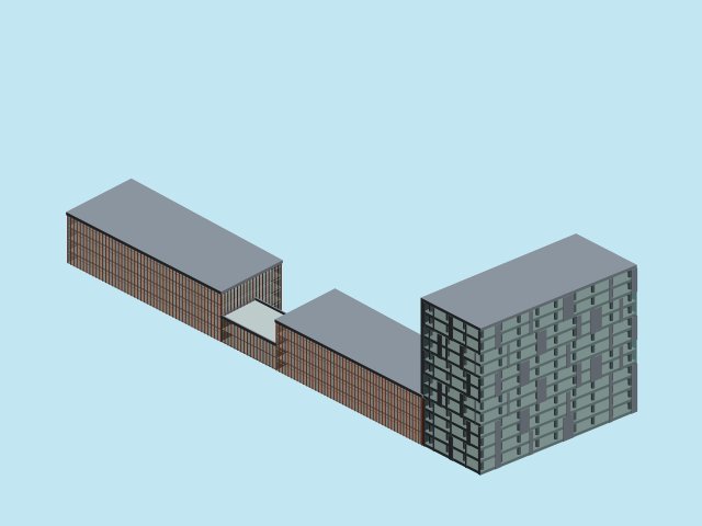 Urban planning – commercial buildings 260 3D Model