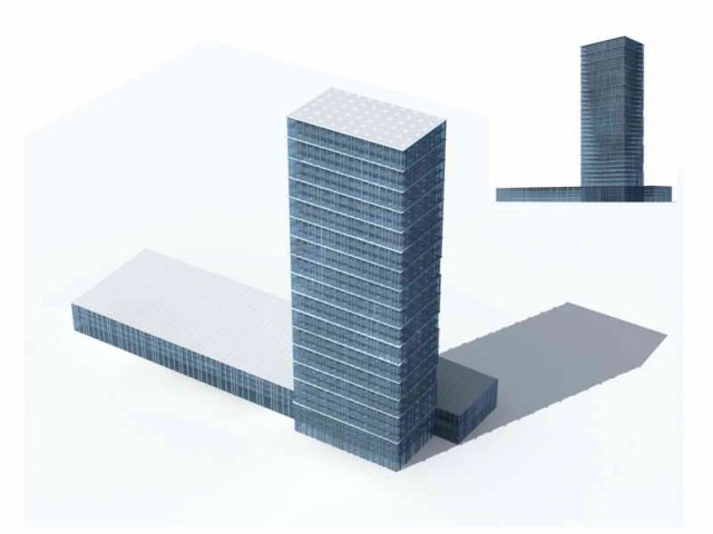 City – multi-storey commercial office building 171 3D Model