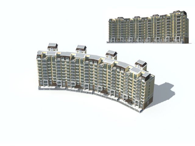 City construction – large real estate residences 49 3D Model