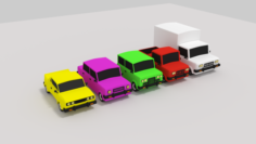 Car pack cartoon 3D Model