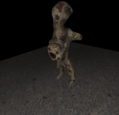 flesheater zombie like rigged character 3D Model