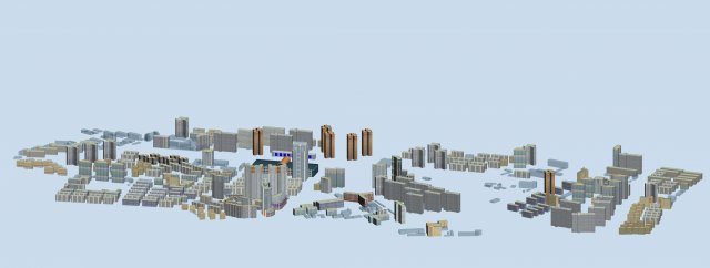 Urban planning – commercial buildings 163 3D Model