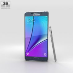 Samsung Galaxy Note 5 Black Sapphire 3D Model