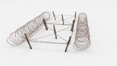 Barb Wire Obstacle 22 3D Model