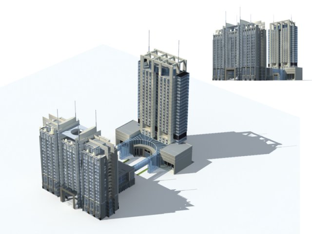 City – high-rise office 5 3D Model