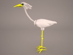 Cartoon Crane 3D Model