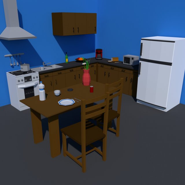 Low Poly Kitchen Collection 3D Model