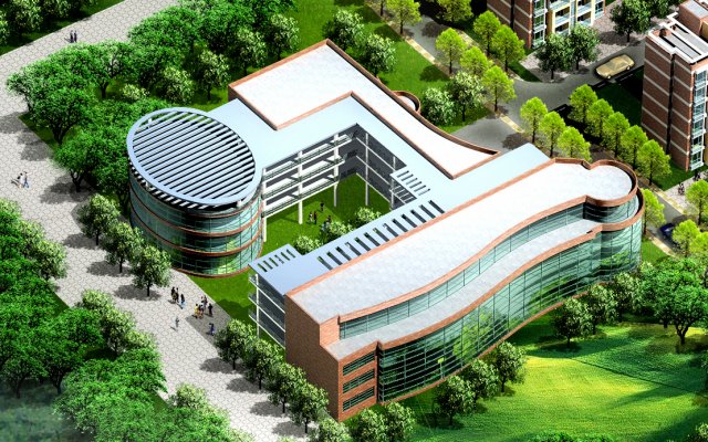 Urban architecture – school office villas 13 3D Model