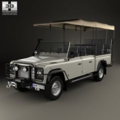 Land Rover Defender Safari Game Viewing 1990 3D Model