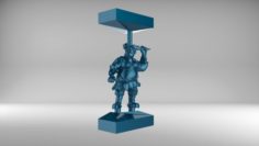 The chess pawn 3 of Russian set 09001 3D Model