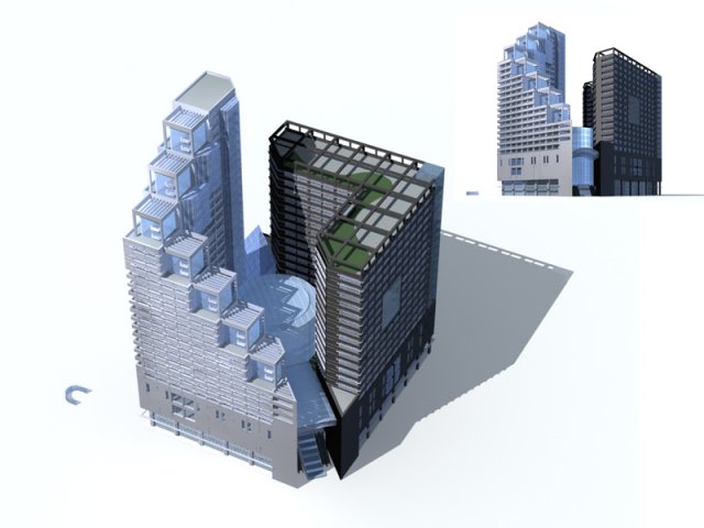 City – high-rise office 10 3D Model