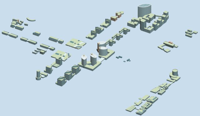 Urban planning – commercial buildings 178 3D Model