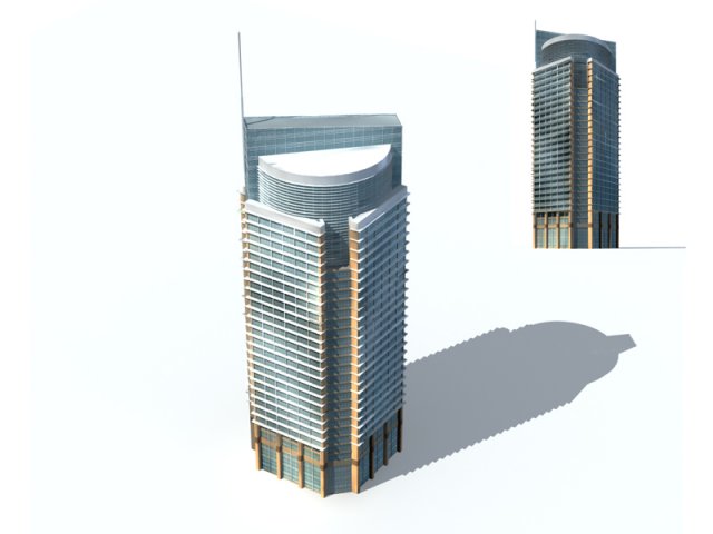 City – high-rise office 333 3D Model