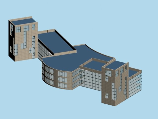 Urban planning – commercial buildings 254 3D Model