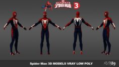 Spider Man 3D models 2017 low poly in 3DS MAX 2010 3D Model