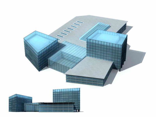 City – multi-storey commercial office building 201 3D Model