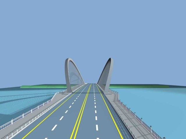 City building – big bridge 26 3D Model