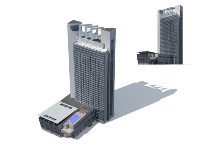 City – high-rise office 332 3D Model