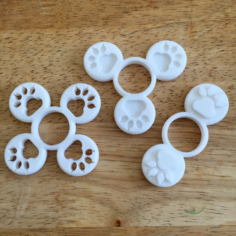 Customizable Paw Fidget Spinner 3D Print Model